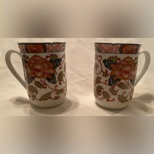 Georges Briard Peony Coffee Mugs, Set of 2 Japan